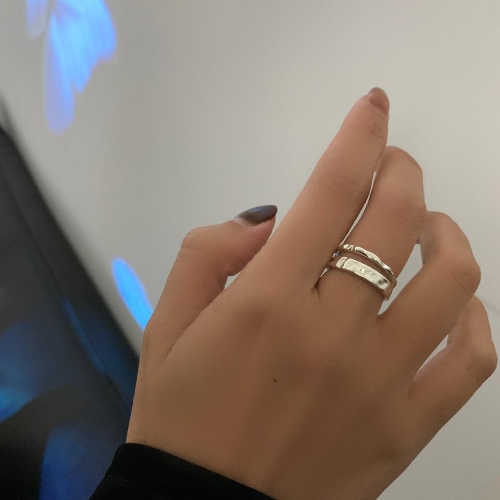 Elegant S925 Silver Candy Wave Pattern Hollow Geometric Ring For Women Fashion