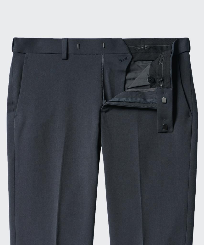 MUSINSA STANDARD Tapered Hidden Banding Crop Slacks [Iron Gray]