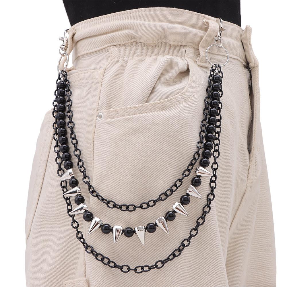 Hip Hop Metal Waist Chain With Multilayer Beads For Men And Women Summer Fashion