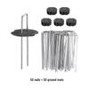 Galvanized U-Shaped Ground Nail with 15cm Plastic Washer - Windproof Lawn, Tent, and Weed Barrier Fixing Nail