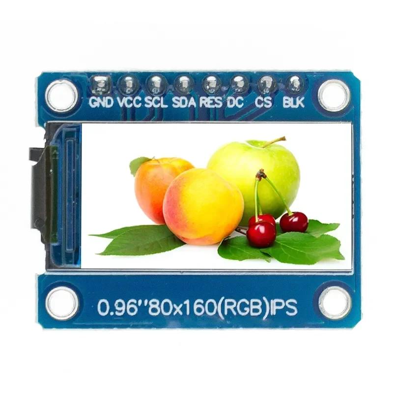 

1pcs TFT Display 0.96 / 1.3 inch IPS 7P SPI HD 65K Full Color LCD Module ST7735 Drive IC 80*160 (Not OLED) For Arduino чорний