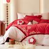 Dohia 60TC Pure Cotton Chinese Embroidered Wedding Bedding Set