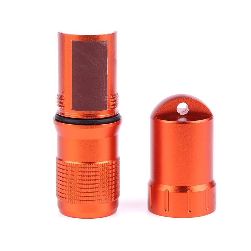 Portable Pill Case Waterproof Edc Container Capsule Airtight Aluminum Alloy Pill Bottle Keychain Travel Pill Holder Organsizer