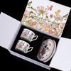 Retro Floral Coffee Cups in A High End Gift Box  Original for Best Friends and Couples  Housewarming Gifts Wedding Souvenirs