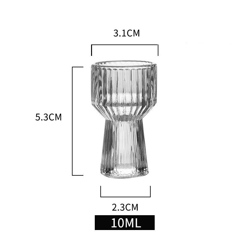 6pcs 10ml Premium Glass Cups, Reusable, Non-Slip, Small Wine Cup Household Wine Dispenser Perfect for Weddings, Christmas