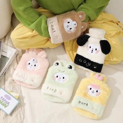 Urocza Nowa Pluszowa Ciepła Torba na Ręce z Wtryskiwaną Wodą Termofor Pogrubiony Odporny na Wybuchy PVC Odpinany Zmywalny Termofor z Ciepłą Wodą