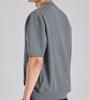 Beoteunseoul Minimal Round Wool Blend Short Sleeve Knit (Gray)