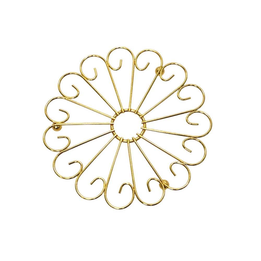 

Round/Square Iron Insulation Pad Heighted Foot Heat-resistant Coaster Hot Pot Holders Pot Steaming Style 1