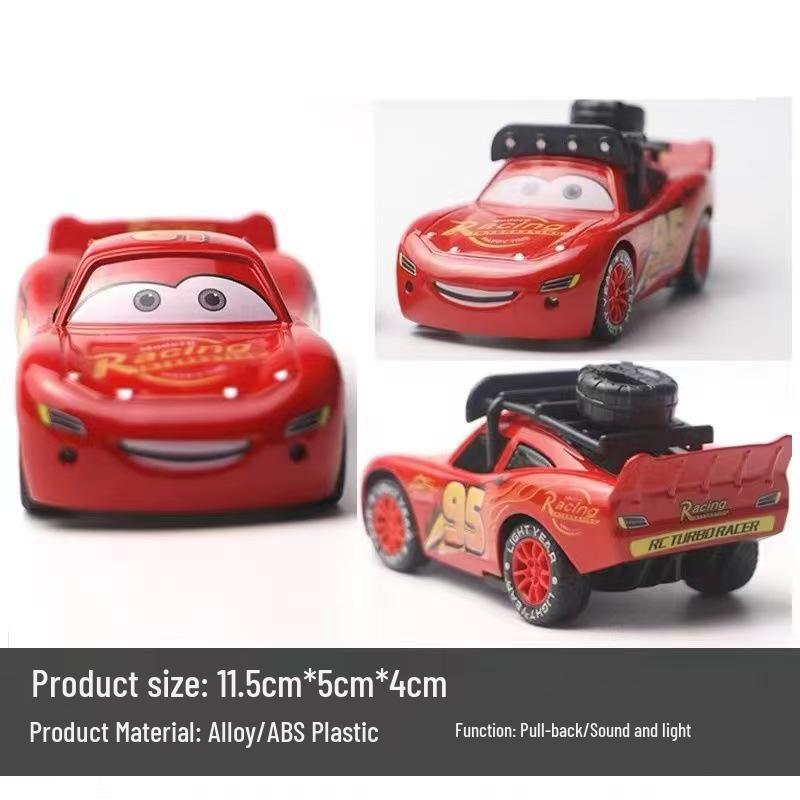 3D Lights & Music Lightning McQueen Pull-Back Alloy Toy Car - Third Generation