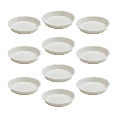 Round PP Plant Saucers 10pcs Designed for Succulent and Small Potted Plants Flat Edge Easy Clean Sun Resistant