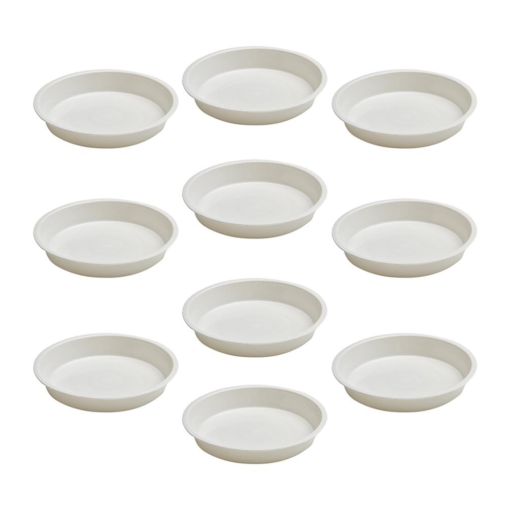 

Round PP Plant Saucers 10pcs Designed for Succulent and Small Potted Plants Flat Edge Easy Clean Sun Resistant 1(