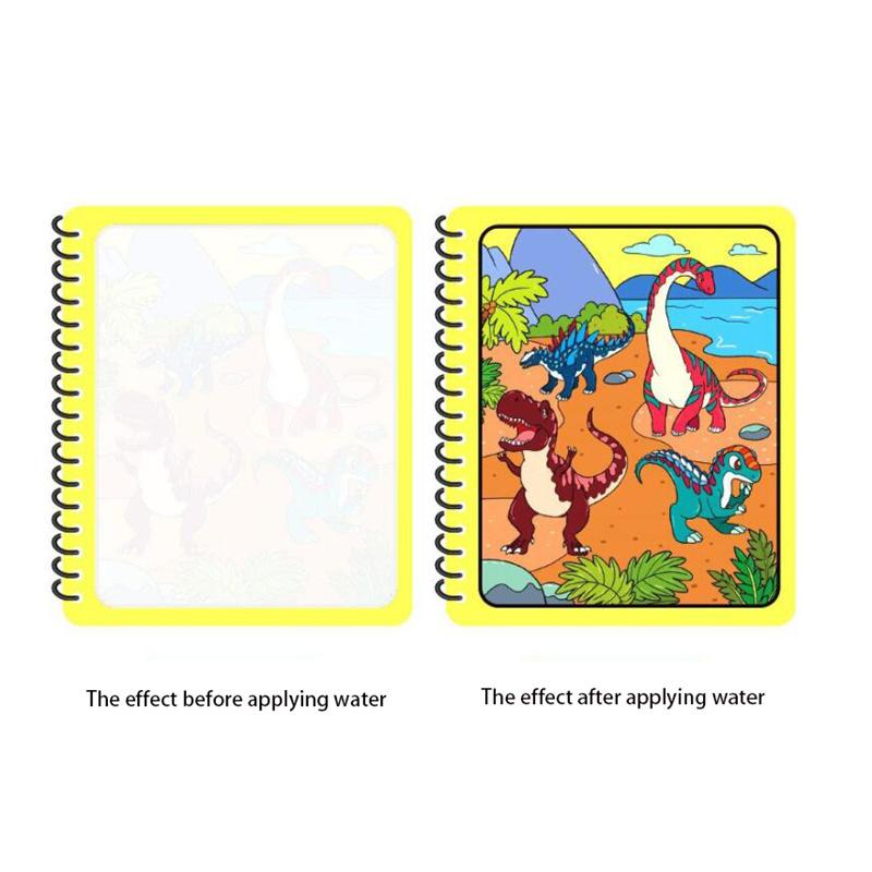 Bambini Montessori Libro da colorare riutilizzabile Libro da disegno con acqua magica Libro da disegno per dipingere Giocattoli per l'educazione precoce sensoriale per bambini