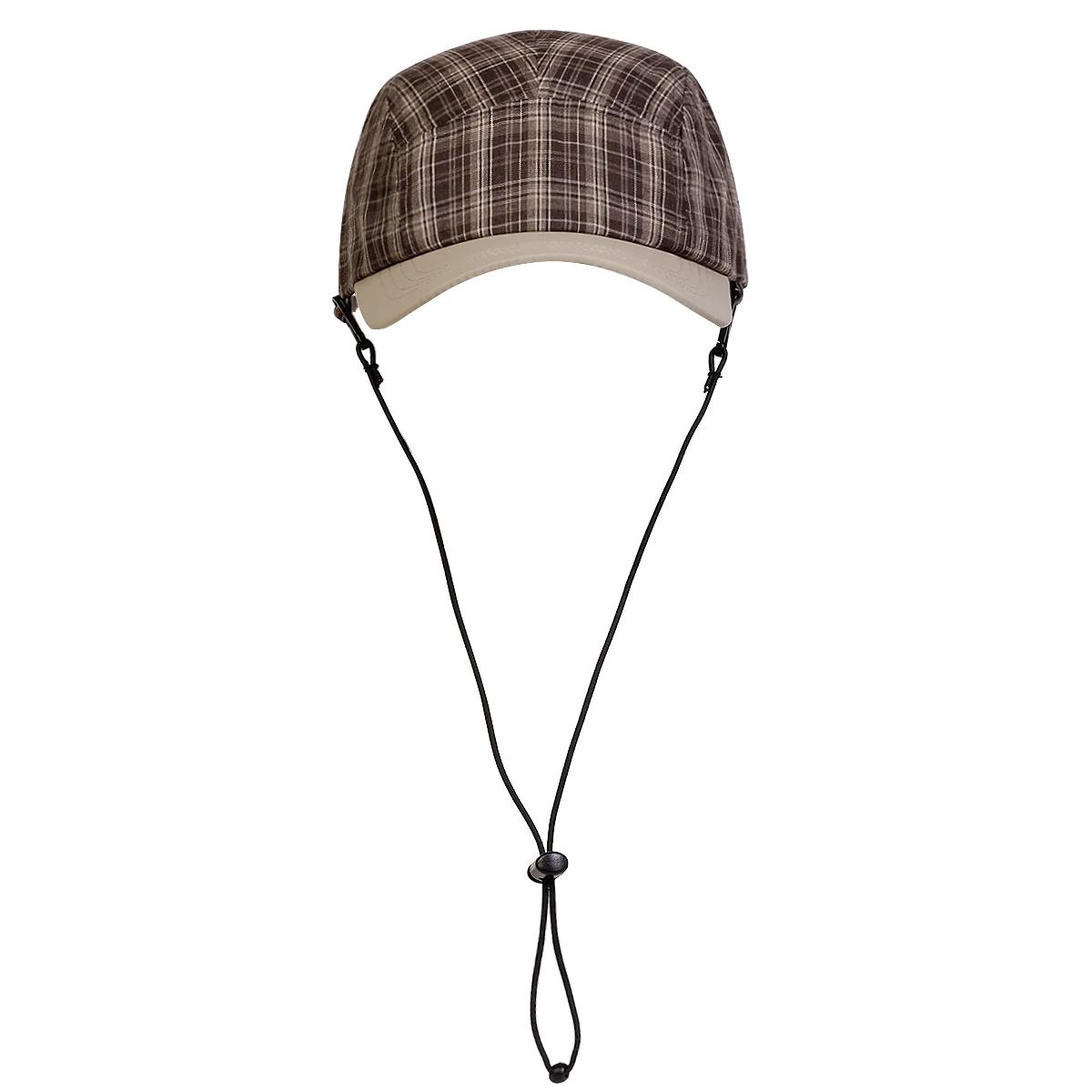 

Unisex Plaid Baseball Caps Spring and Autumn Outdoor Adjustable Casual Hats Sunscreen Hat Sports Cap коричневый