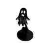 Creative Wooden Shadow Candle Holder Scarecrow Ghost Halloween Candle Stand Spook Black Cat Tealight Holder Novelty Gift