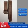 Compatible 22MM Dark Tea Calfskin Strap for Huawei Watch 3 Pro, GT2 46MM Dial.