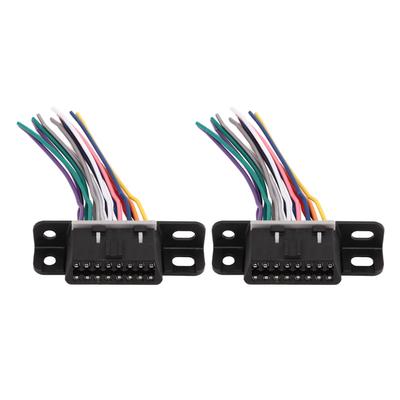 2 Peças Conector Fêmea OBD2 de 16 Pinos para Diagnóstico Chicote Plug Fêmea de 16 Pinos para Carro Ajuste Universal para a Maioria dos Conectores OBD2