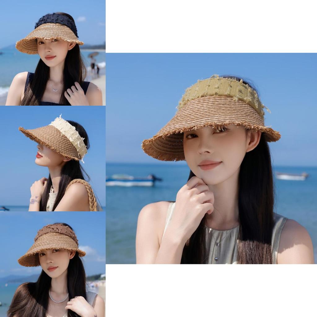 Summer Breeze Straw Hat With Wide Brim And Lightweight Paper Grass Fabric For Sunshade And Style