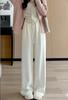 KUWABOKU Corduroy Ribbed Wide Available In a Variety of Solid Elastic Long Winter Women's Pants, Casual, Warm, Fleece-Lined, Colors, Stylish, Trendy,