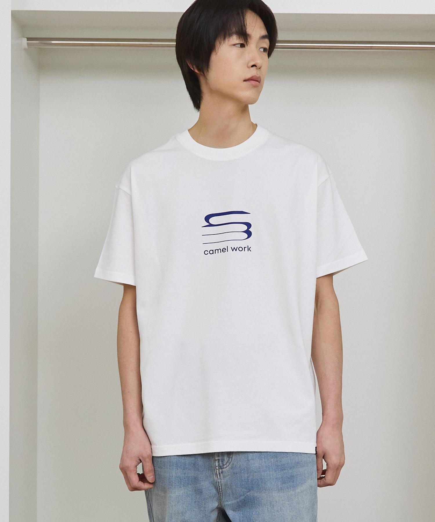 Camel Walk Cm Middle Logo Short Sleeve T-Shirt (White) White/M