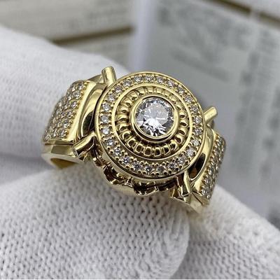 Three Heroes Anello di Fidanzamento e Matrimonio da Uomo Lusso Europeo & Americano con Zircone Bianco