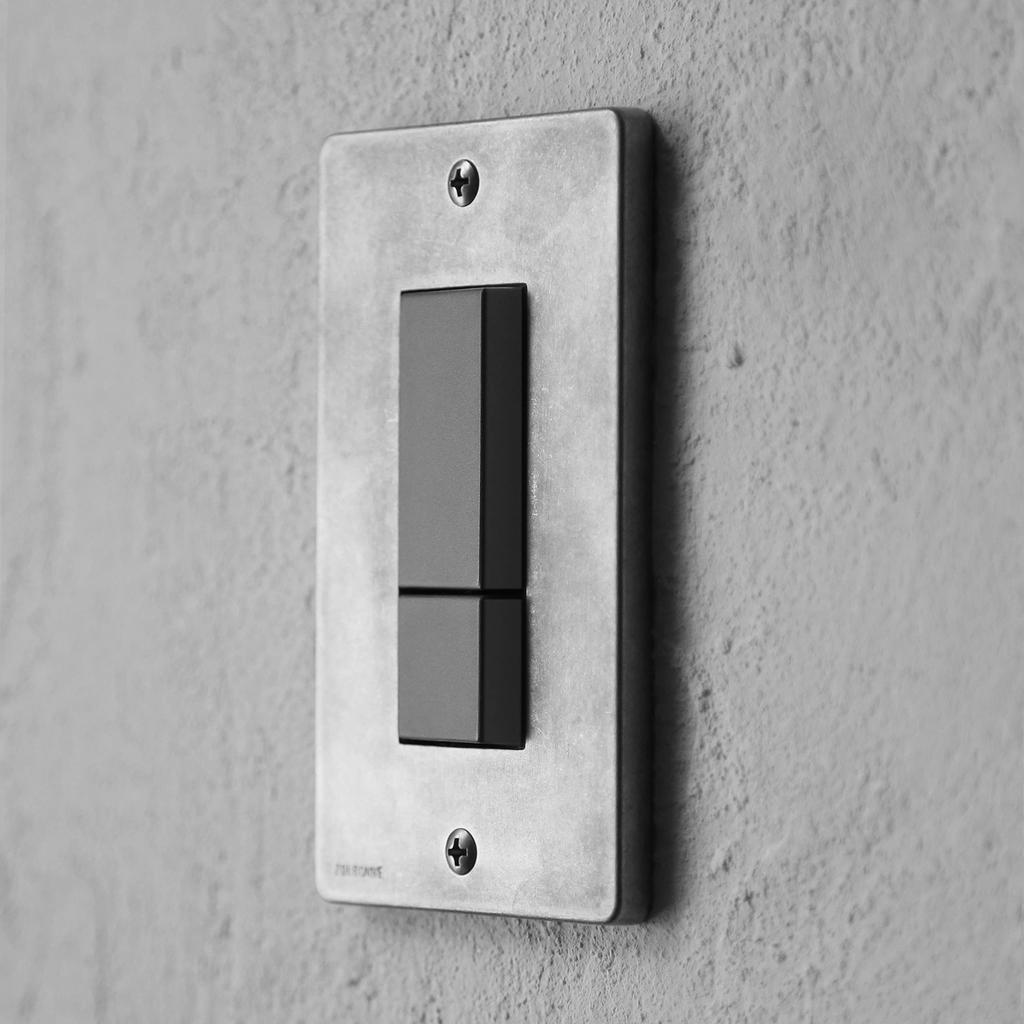 ZOLBONNE Square Hole Die-Cast Plate + JIMBO NK Switch (Single Row, Dual Ports, Solid Gray) Set