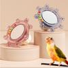 Bird Mirror Toy With Bell Chew Beads Parrot Cage Accessories Beak Grinding Boredom Relief Interactive Toy