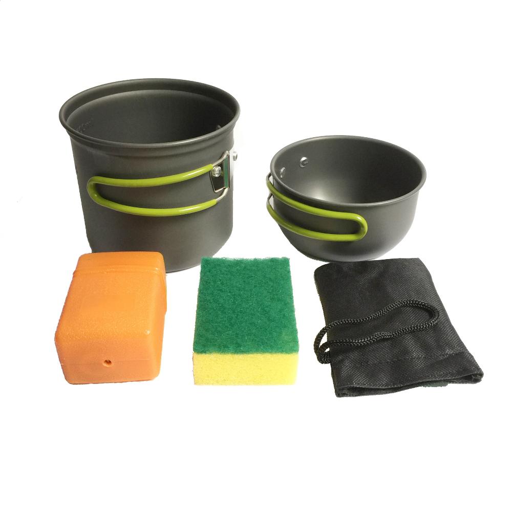 2-3 People Barbecue Cooking Set, Suitable for Outdoor Camping, Outdoor Walking, Portable Tableware, Pots and Pans Set, Cups and Spoons Set