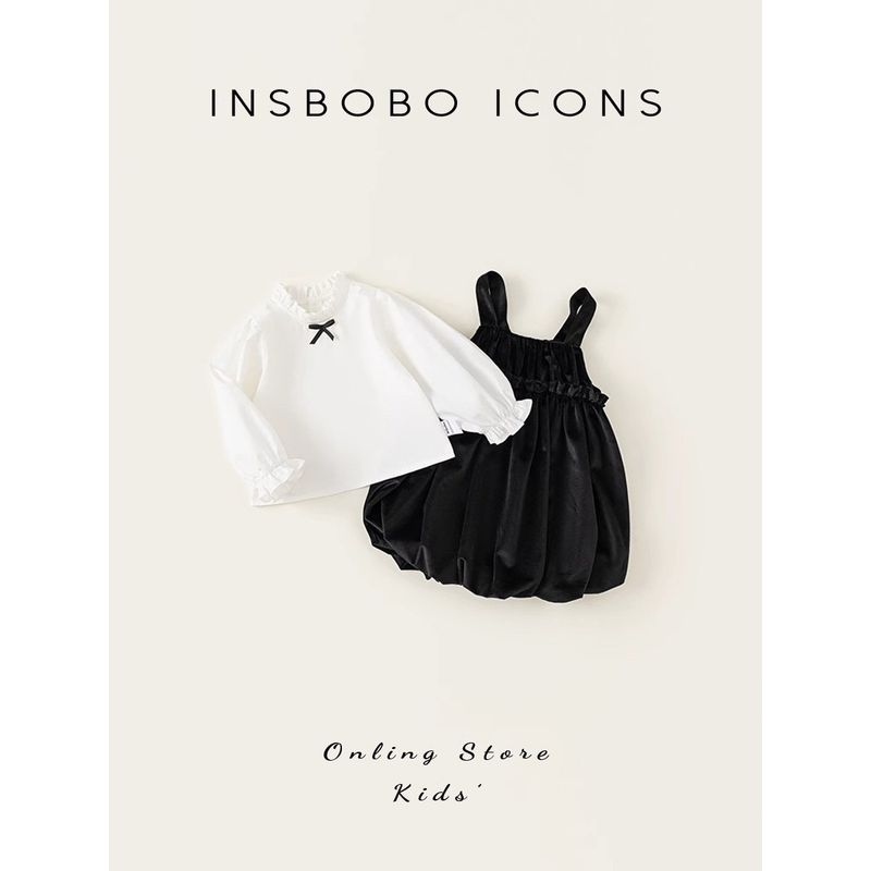Insbobo Girl Suit Spring and Autumn Bows