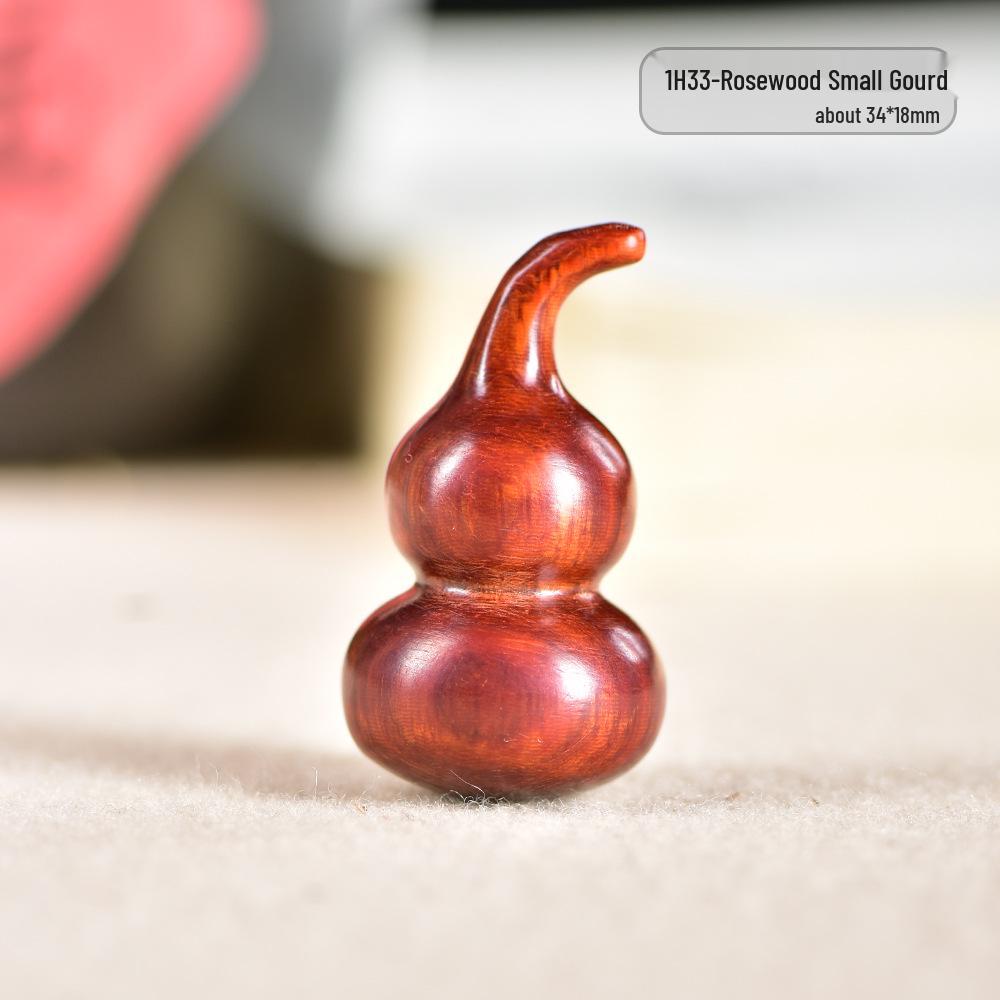 Red Sandalwood Gourd Handheld Ornament - Green Sandalwood Fu Lu Wooden Pendant Craft