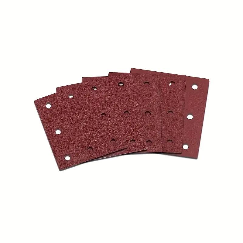 10pcs 110x 115mm 8-hole sandpaper, velcro backing and 8-hole design suitable for orbital sander, used for sanding and polishing