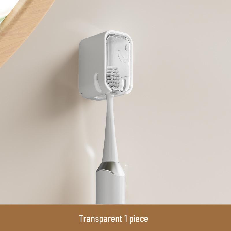2025 Dustproof Wall-Mounted Toothbrush Holder with Lid for Electric and Manual Brushes