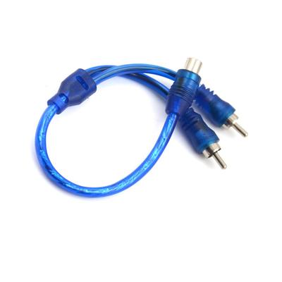 1 Rca Żeńskie Na 2 Męskie Rozgałęźnik Stereo Audio Y Adapter Kabel Złącze Przewodowe