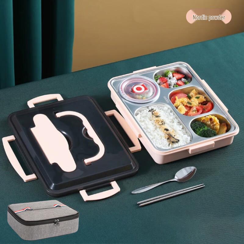Lufenglai 304 Stainless Steel 5-Compartment Insulated Lunch Box