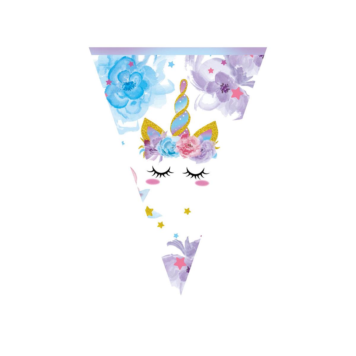 Unicorn Series Triangle Flag Banner for Birthday Parties and Events