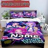 Set copripiumino 3 pezzi (1*Copripiumino + 2*Federe, Senza Nucleo), Set Biancheria da Letto Personalizzato con Nome KPop Cacciatori di Demoni, Decorazione Camera da Letto Casa Regalo