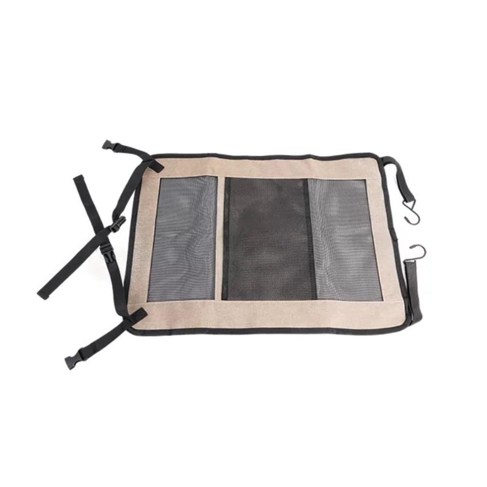 

Visible Seat Gap Storage Bag Mesh Bag Pet Safety Isolation Net Car Seat Storage Net Driver Storage коричневий