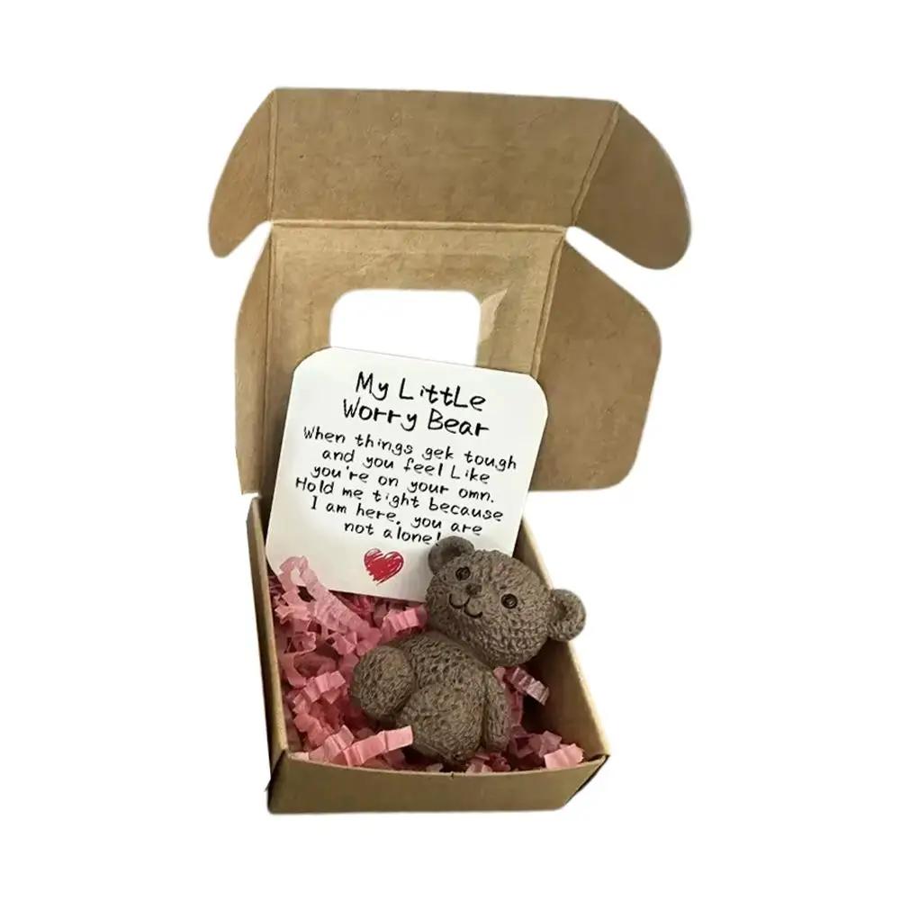 

Pocket Teddy Bear Mini Bears In Box, Little Pocket Bears With Inspirational Card, Sympathy Gifts For Graduation Birth F7H0