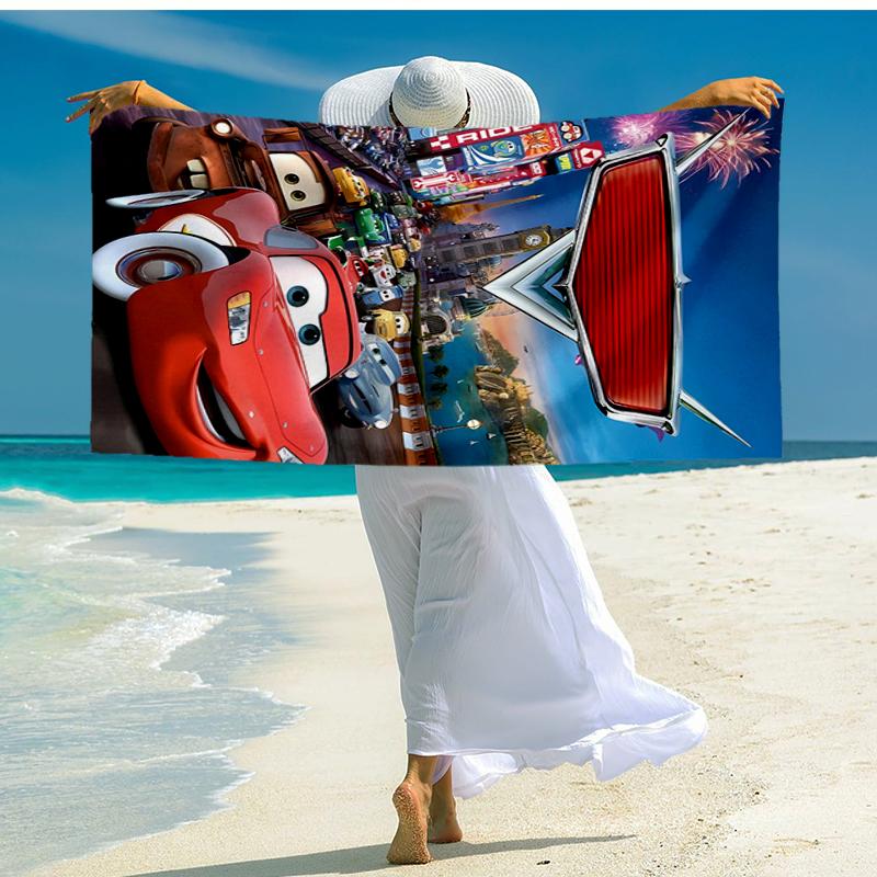 Ultra-Soft Beach Towel with Cars Theme,Ideal for Pool - Camping, Diving - Perfect Travel Essential, Vibrant Beach Towel.