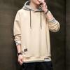Men's Trendy Hooded Sweatshirt - Spring/Autumn, All-Match, Loose Fit, Casual Two-Piece Look for Teens and Students.