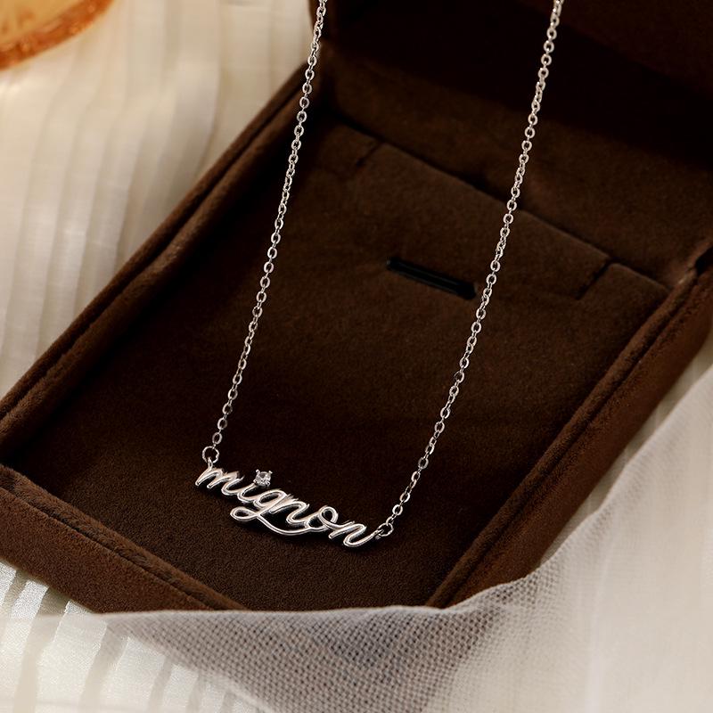 

Banyan Tree Sterling Silver Initial Necklace - Elegant & Unique Clavicle Chain for Women 925 Silver