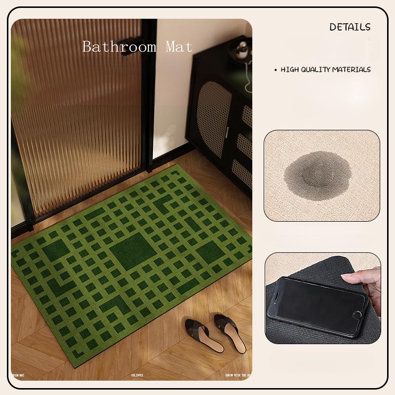 High-end Retro Printed Carpet Diatomaceous Earth Mat Bathroom Mat Water Absorbent Quick-drying Non-slip Mat