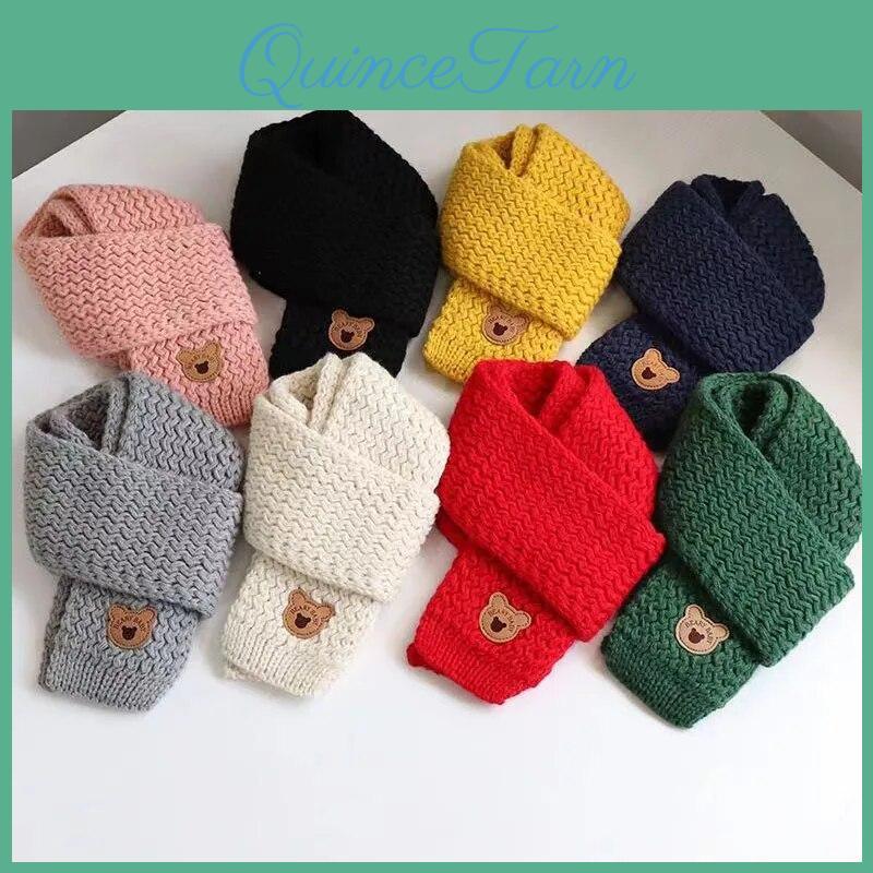 Girl Warm Boy Toddler Scarfs Cartoon Animal Bear Scarf For Boy Autumn Winter Outdoor Scarfs Lovely Kids Clothes Accessories