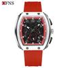 Oufanni Sportive Quartz Chronograph: Stylish Tonneau Men's Watch for Students with Multifunctional Design