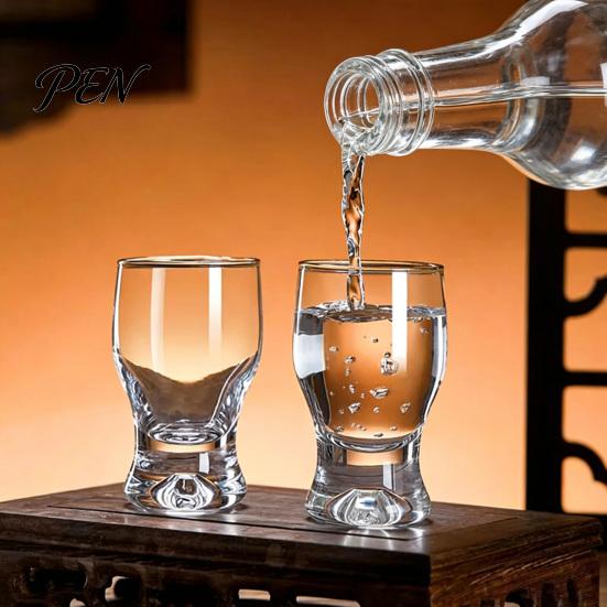 Entertaining And Hosting Barware Mini Snifter Glass with Ergonomic Weighted Base, Crystal Clear Tasting Mixed Drink Serving Cups Glasses, Comfortable