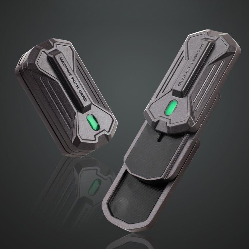 Luminous Magnetic Push Card EDC Metal Fidget Pushing Plate Coin Mechanical Slider Relieve Stress Relief Toy Antistresse Anxiety