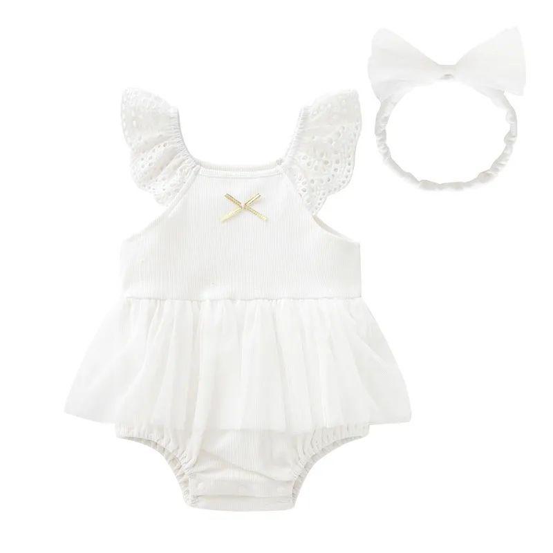 Summer Baby Romper Infant Clothing Newborn Jumpsuit Cute Baby Girl Romper Flutter Sleeve Jumpsuit Crawling Suit