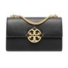 Miller Hand-Woven Iconic Double T Logo Pebbled Leather Accordion Tote Bag Medium Women Handbags Black 81688-001