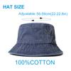 100% Washed Cotton Soft Bucket Hat Unisex Summer Travel Beach Sun Hat Outdoor Fisherman’s Hat Casual Hiking Cap