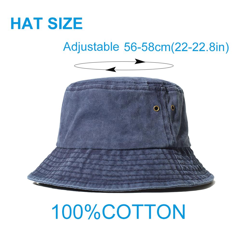 100% Washed Cotton Soft Bucket Hat Unisex Summer Travel Beach Sun Hat Outdoor Fisherman’s Hat Casual Hiking Cap