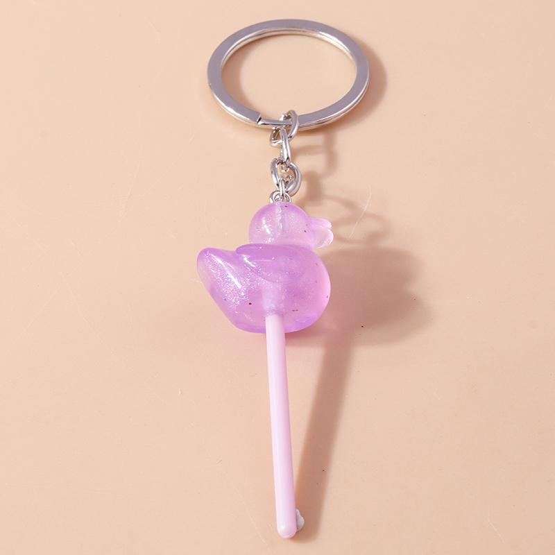Lovely Resin Candy Lollipop Keychain Mini 3D Simulation Food Key Rings for Men Women Handbag Pendants DIY Kids Jewelry Gifts